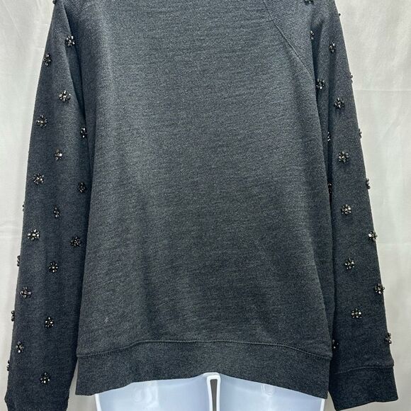 Forever 21 Charcoal Embellished Sweater Size L - Picture 6 of 9